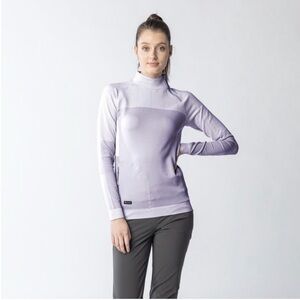 Levelwear Verse Crocus women's top-asymmetrical neck zip-front pocket zip-Large